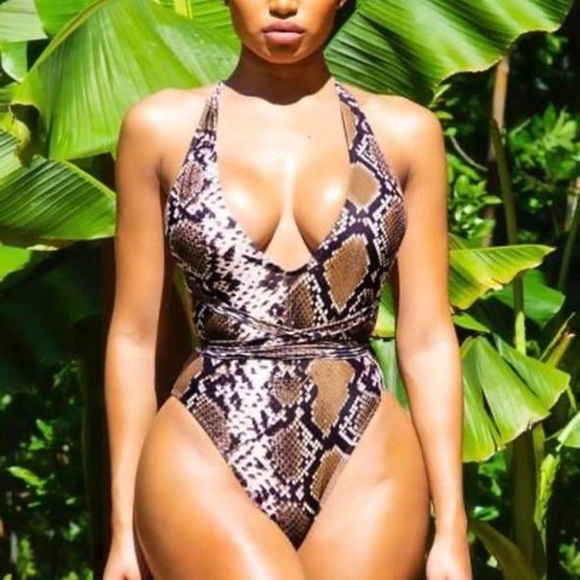 Matte Collection Snakeskin One Piece - Picture 2 of 2